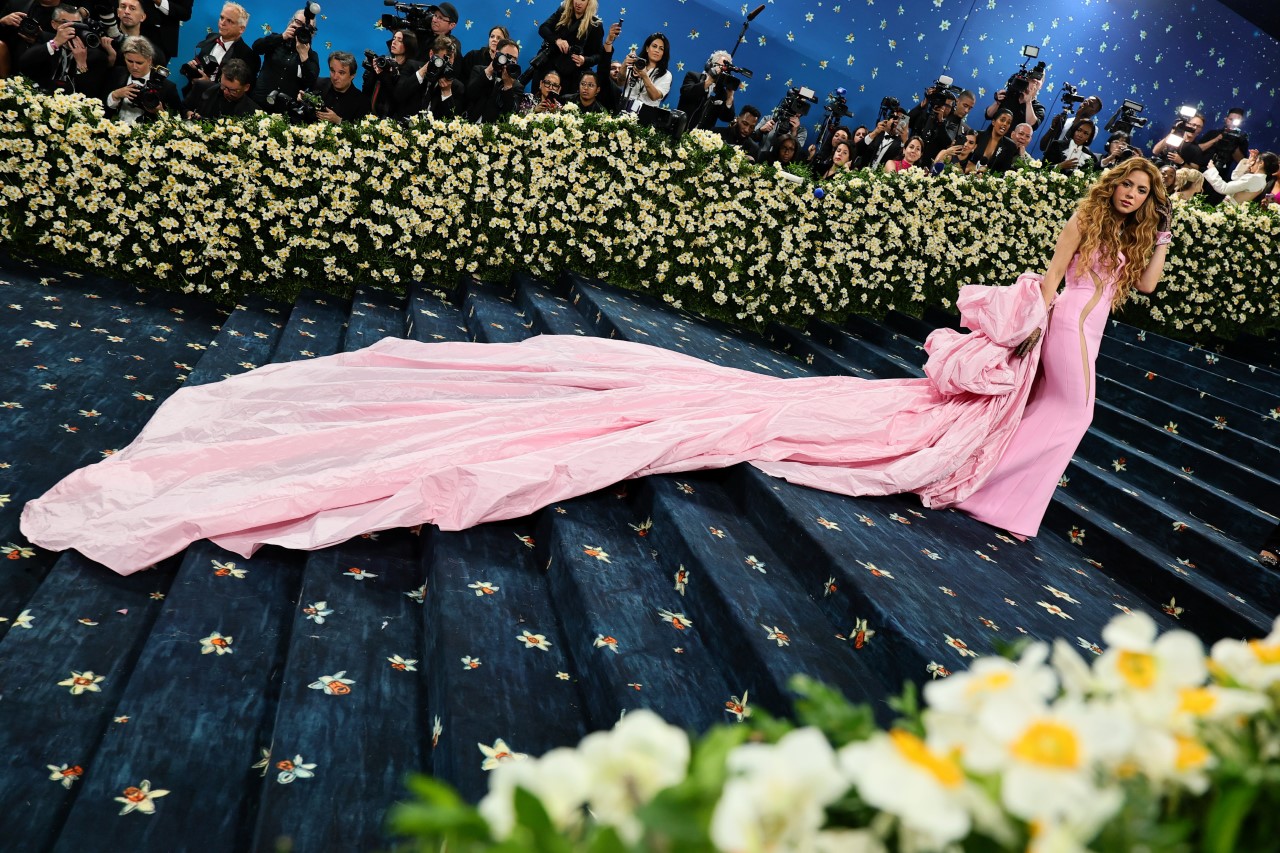 Shakira attends the 2025 Met Gala Celebrating "Superfine: Tailoring Black Style" at Metropolitan Museum of Art on May 05, 2025 in New York City.