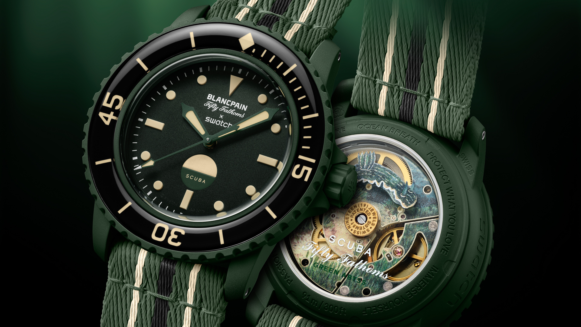 Blancpain x Swatch Fifty Fathoms Green Abyss