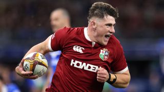 Dan Sheehan scores a try for the Lions