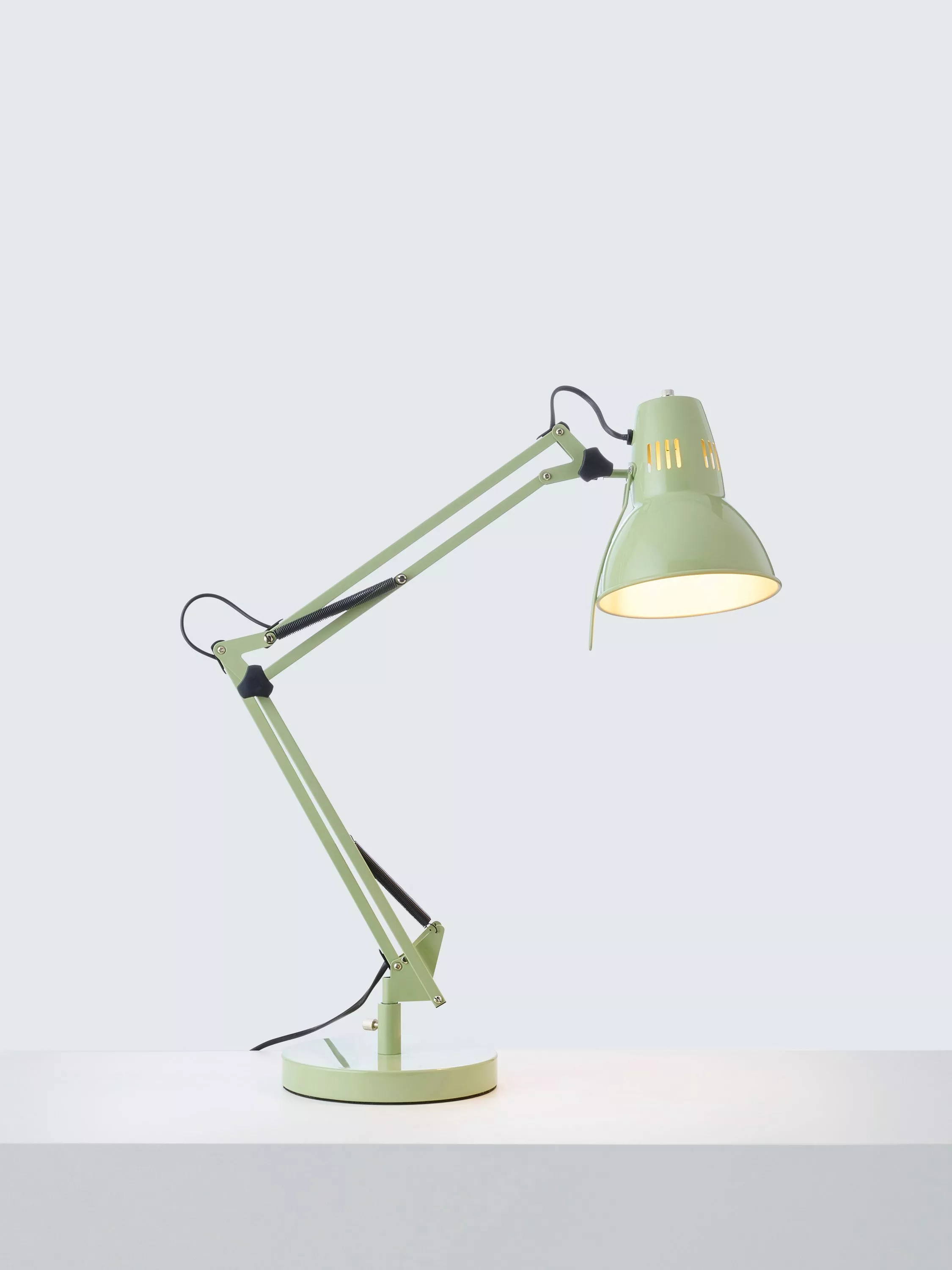 John Lewis Elliott Desk Lamp, Gloss Slate Blue