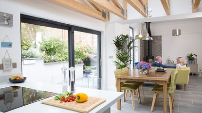 Heather and Jim Stewart unified their house and garden with an open-plan kitchen diner
