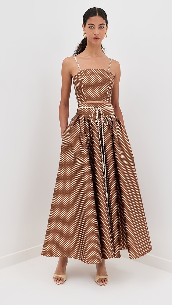 Rosie Assoulin Tie Full Pleated Skirt