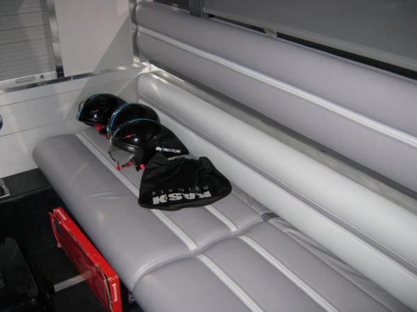 At the rear of the bus there is room for massage and guests