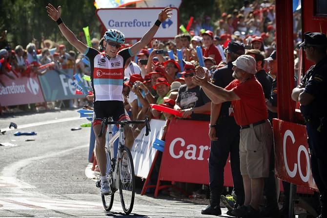 Chris Horner (Radioshack) wins stage 3 of the Vuelta a Espana