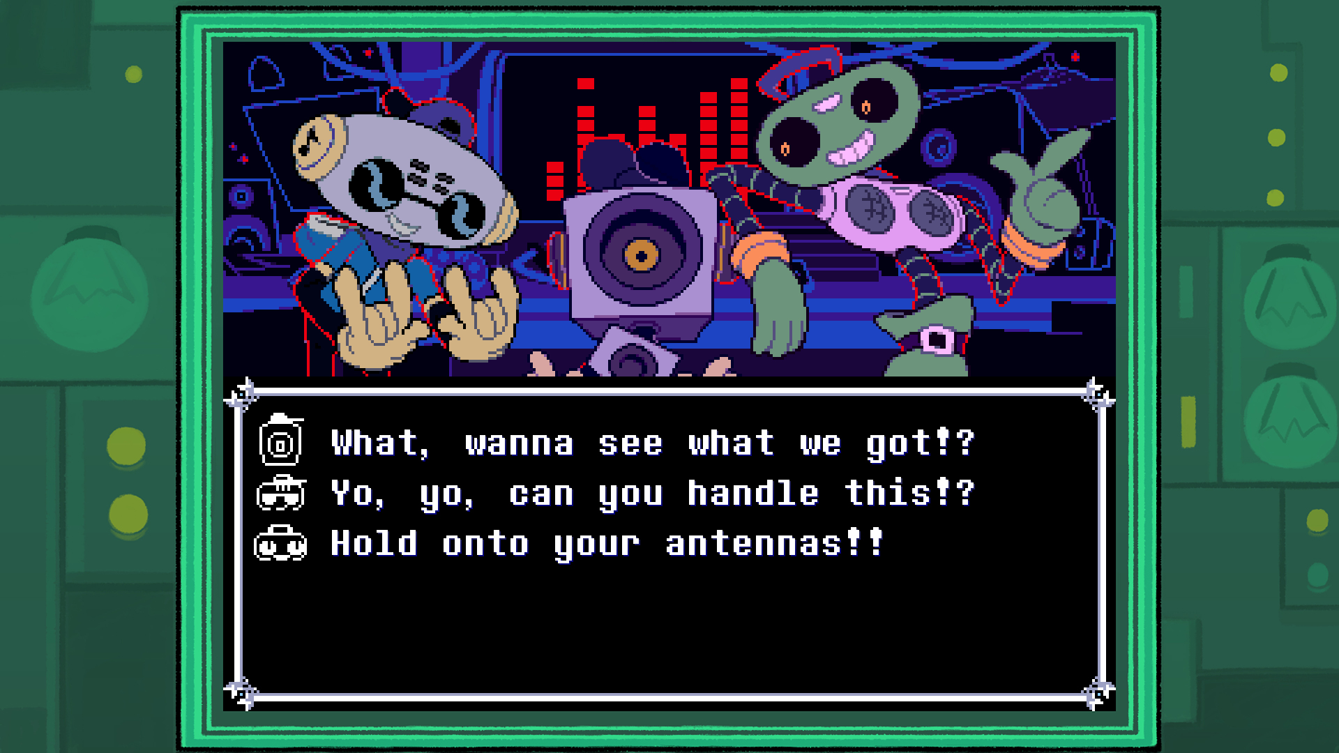 Robots ask if you can handle this in Deltarune