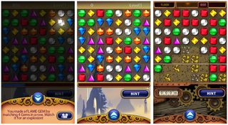 Bejeweled Live+ Game Screens