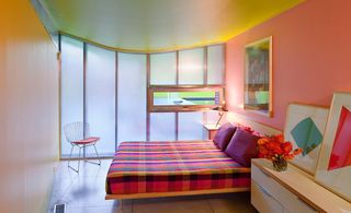 bedroom with crisp steel-frame window