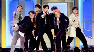 BTS perform onstage during the 2019 Billboard Music Awards at MGM Grand Garden Arena on May 01, 2019 in Las Vegas, Nevada.
