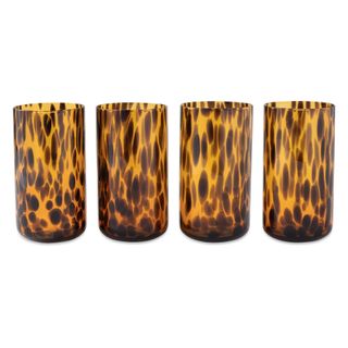 Thyme & Table 4-Piece Tortoiseshell Drinking Glass Set