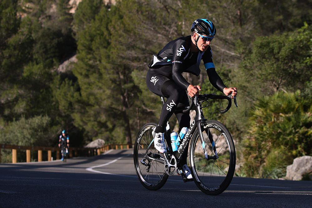 Team Sky's Danny van Poppel out for a ride in Mallorca