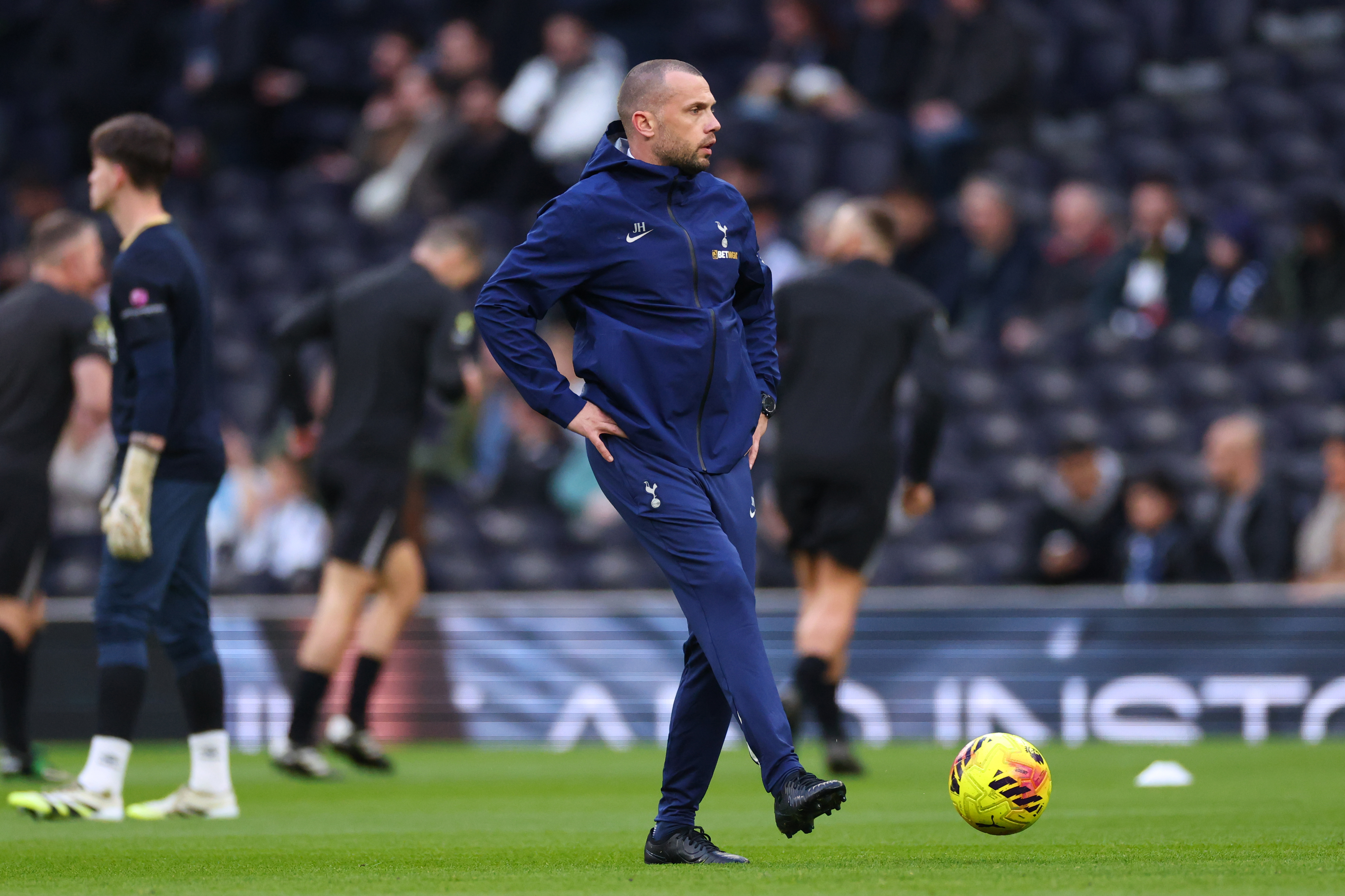 LONDON, ENGLAND - JANUARY 17: during the Premier League match between Tottenham Hotspur and West Ham United at Tottenham Hotspur Stadium on January 17, 2026 in London, England. (Photo by Marc Atkins/Getty Images)