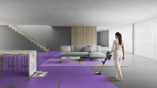 What using Dyson's AR vacuuming app will look like
