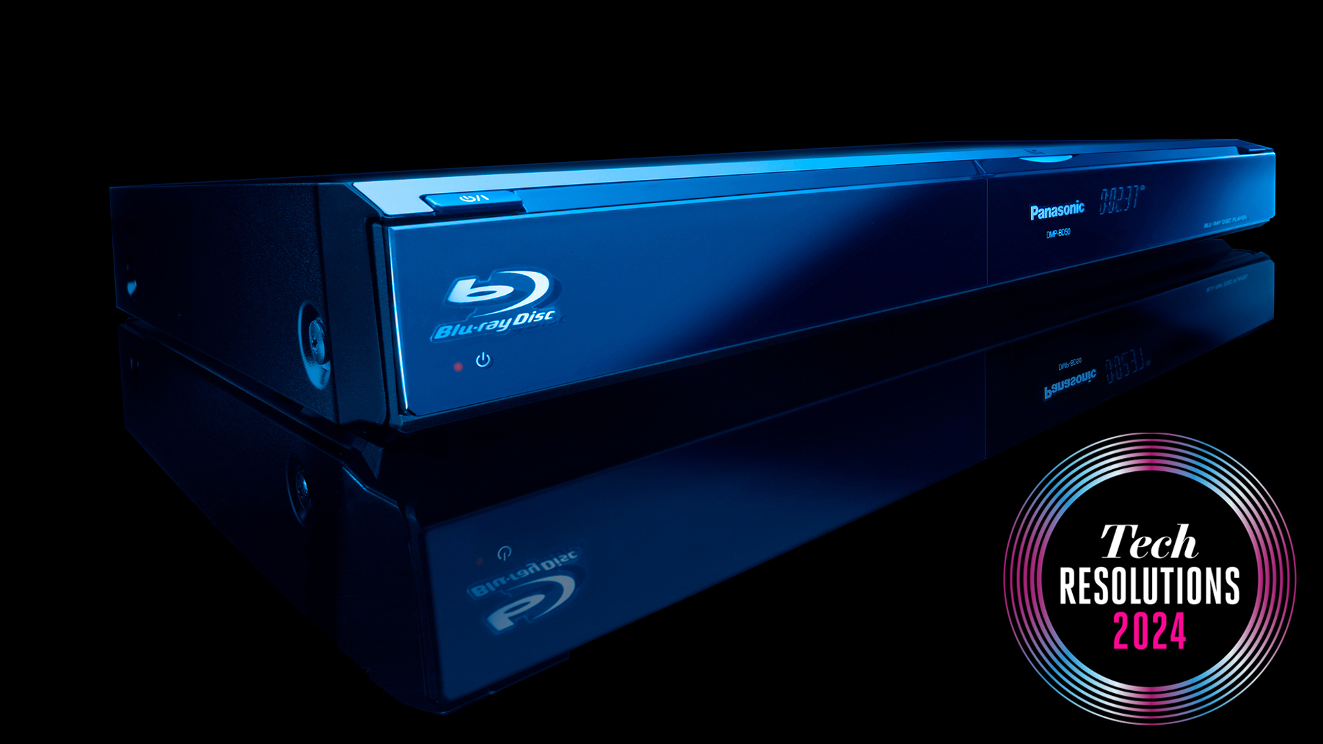 Reproductor de Blu-ray Panasonic, con el logotipo de Blu-ray destacado