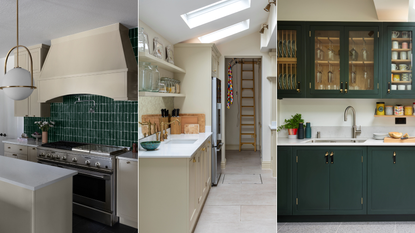Three kitchens side by side