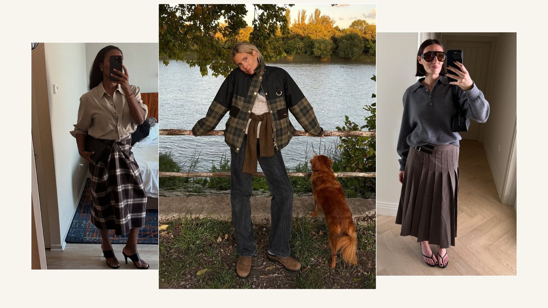 Influencers wearing tartan print 