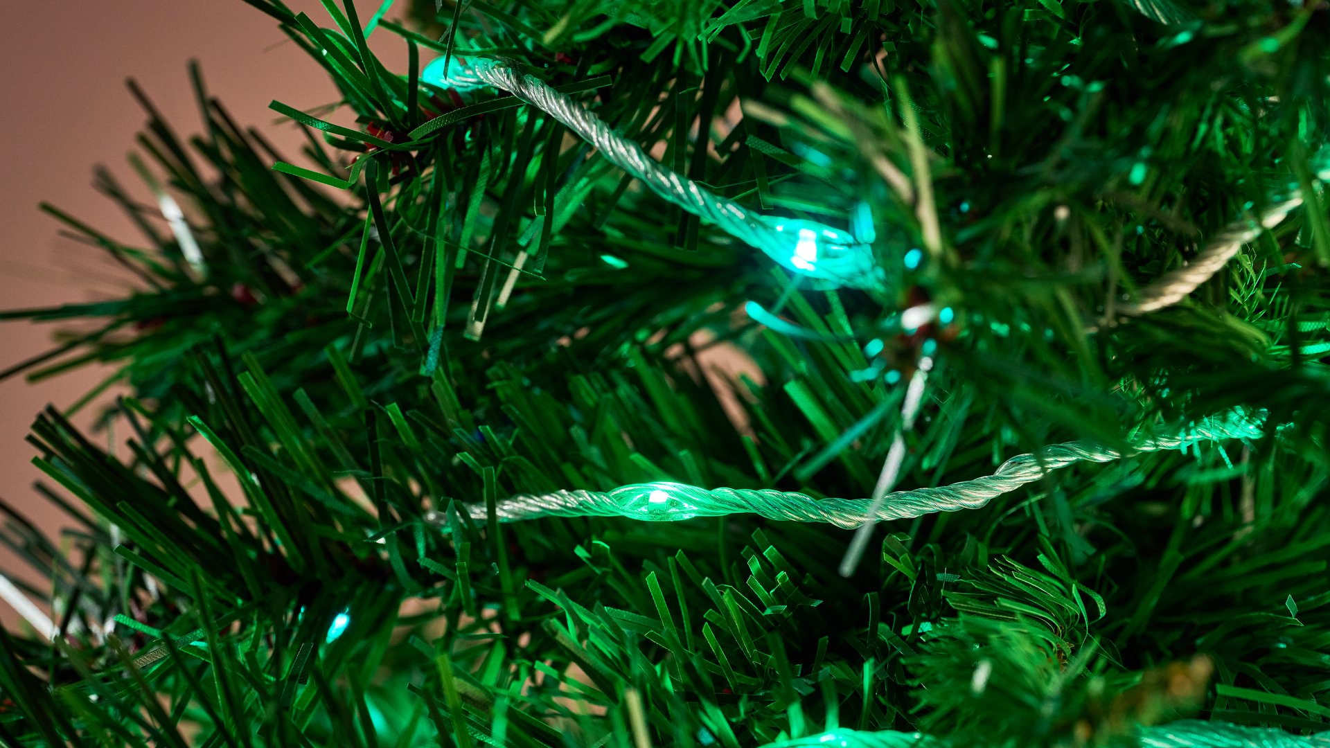 A close-up of the Govee Christmas String Lights 2 on a Christmas tree.