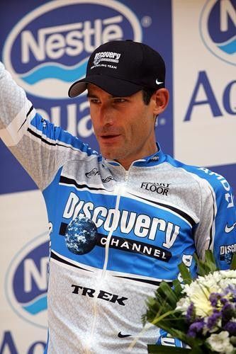On the podium