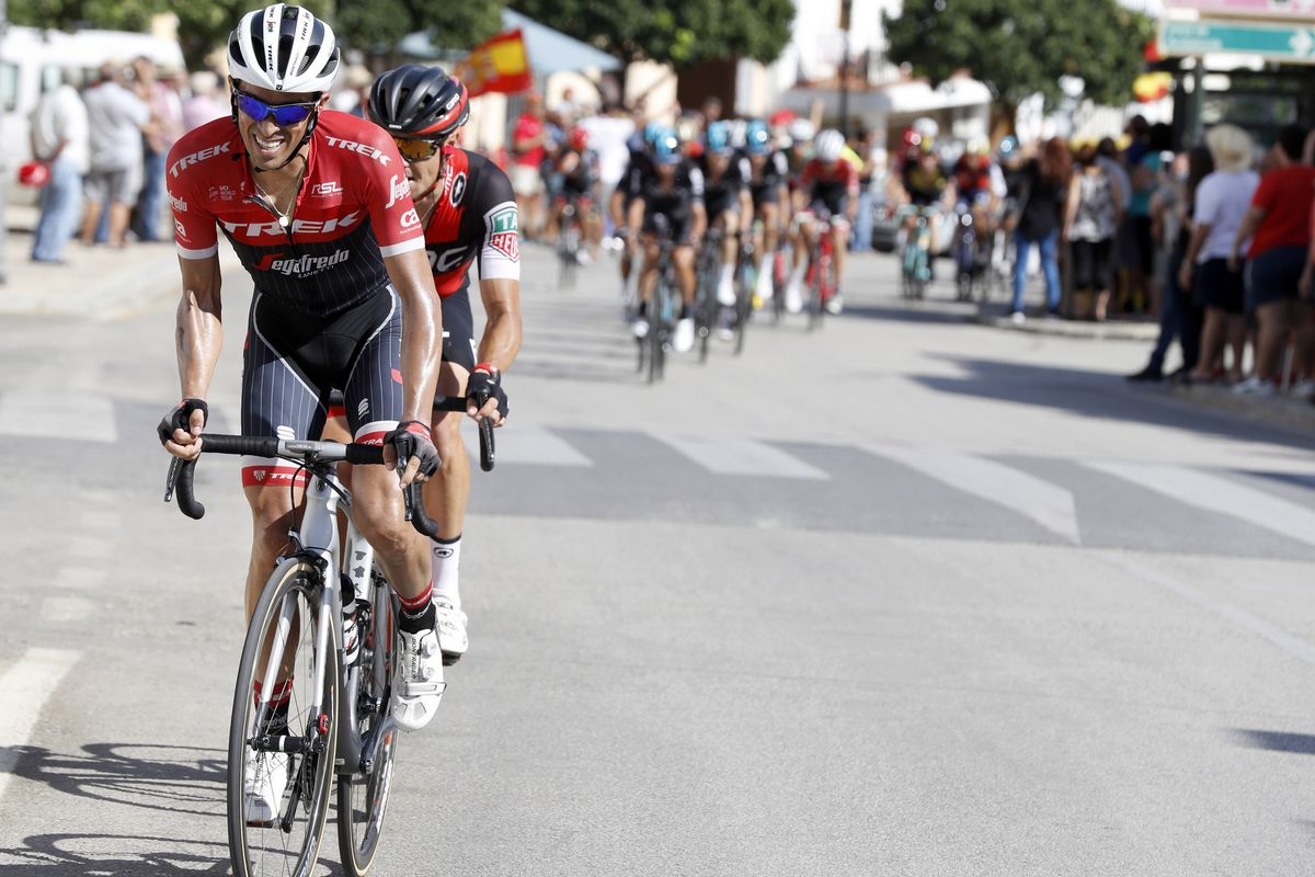Alberto Contador (Trek-Segafredo) on the attack