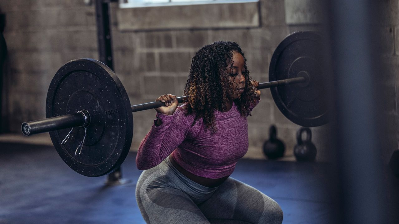 Woman doing strength training