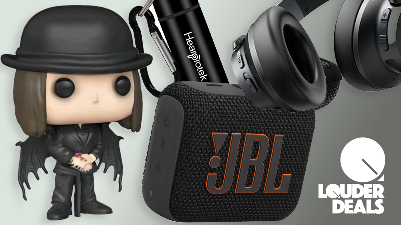 The main image for Memorial Day deals featuring earplugs, headphones a small speaker and an Ozzy Osbourne Funko figure