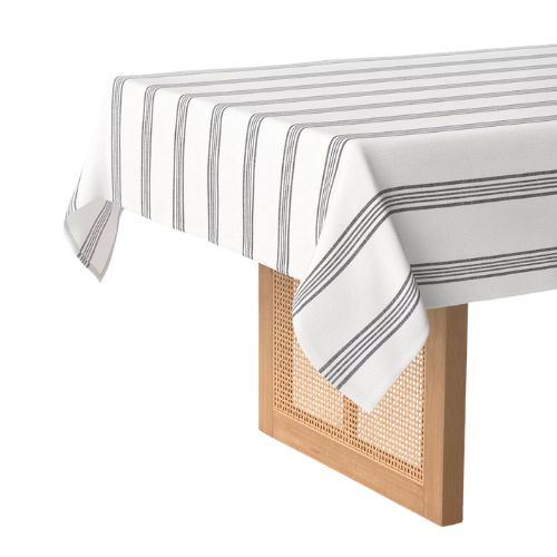 Stripped tablecloth