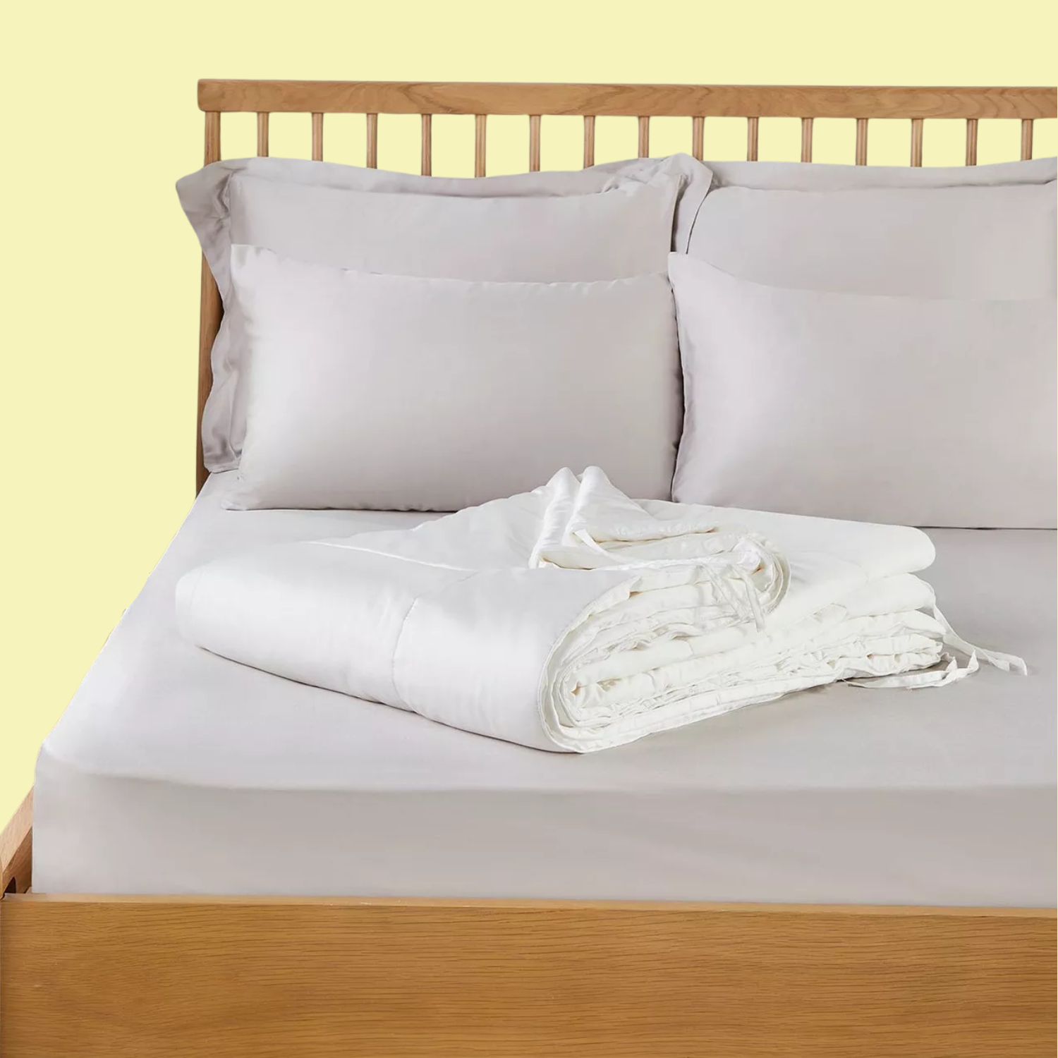 A bamboo duvet on a bed