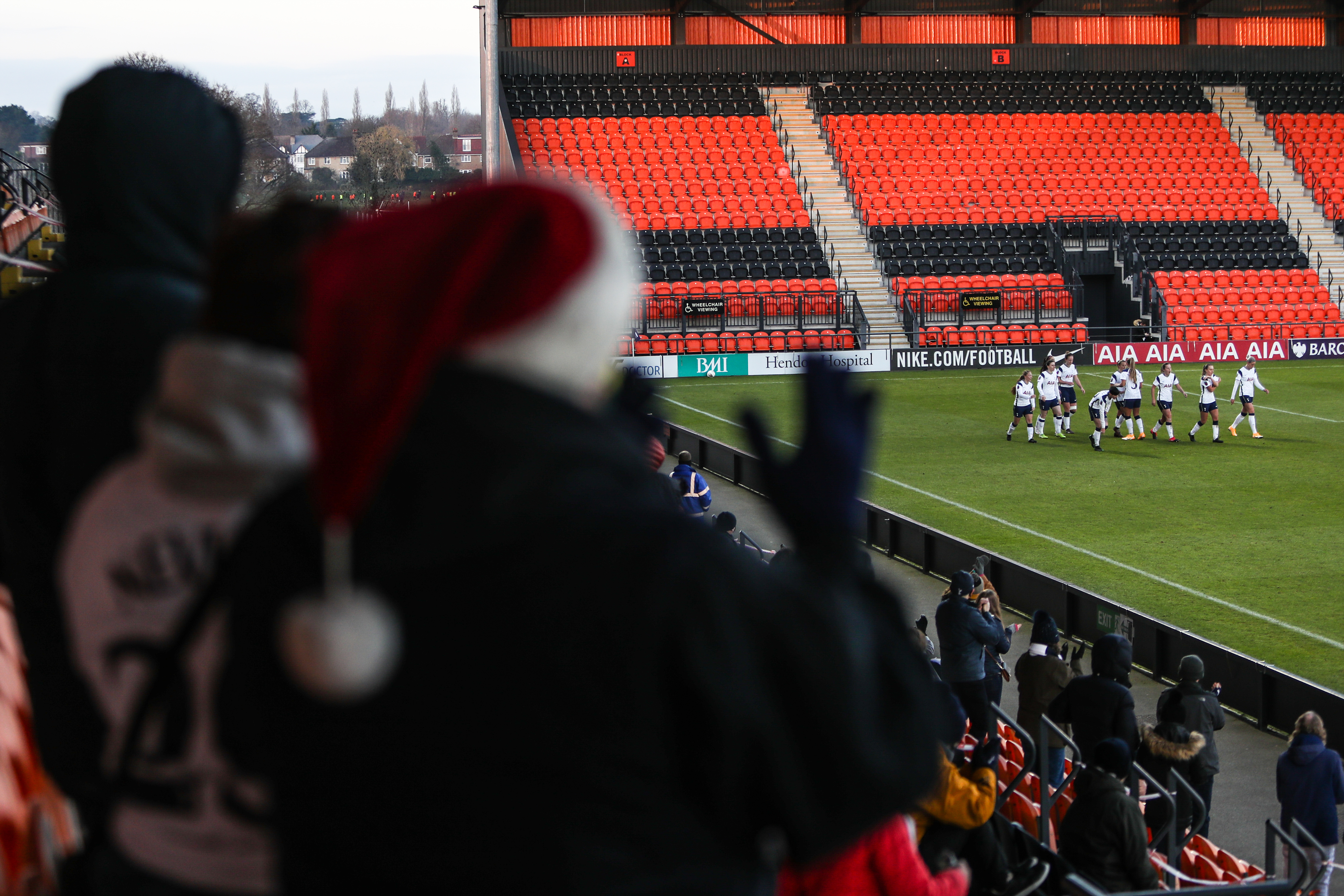 Tottenham celebrate Angela Addison's goal