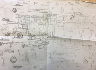 Most of the enemies and rooms that ended up in Hollow Knight started life on paper.