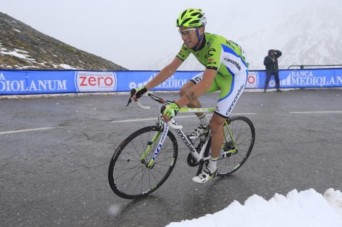 Damiano Caruso (Cannondale Pro Cycling) rides to 12th place on the Galibier