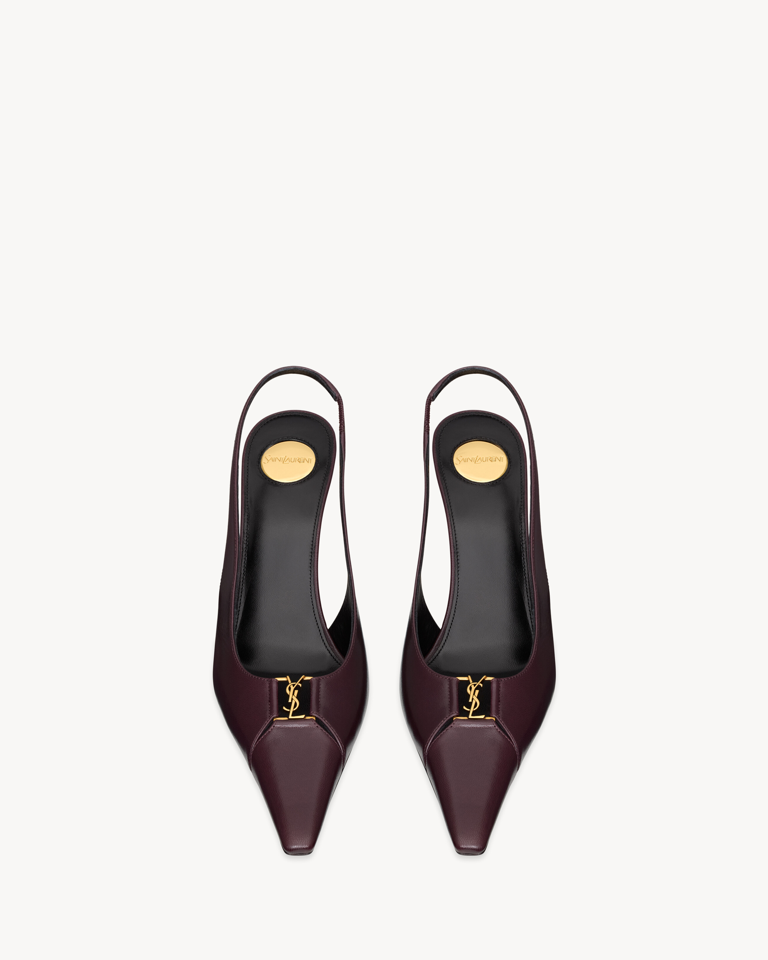 Babylone Breteuil Slingback Pumps in Smooth Leather