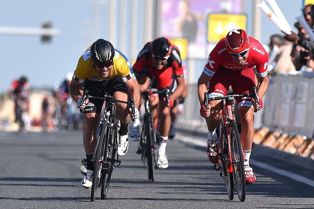 Mark Cavendish and Alexander Kristoff got head to head in the sprint