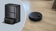 MOVA Z60 Ultra Roller Complete Robot Vacuum working on wooden floors in Carly's home