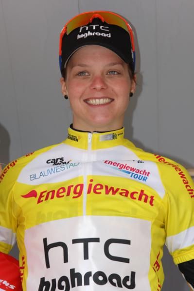 Adrie Visser (HTC Highroad Women) on the podium