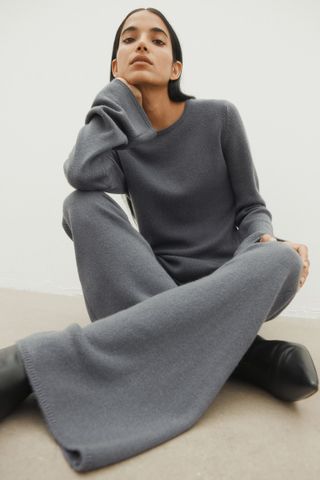 H&M Flared Cashmere-Blend Trousers