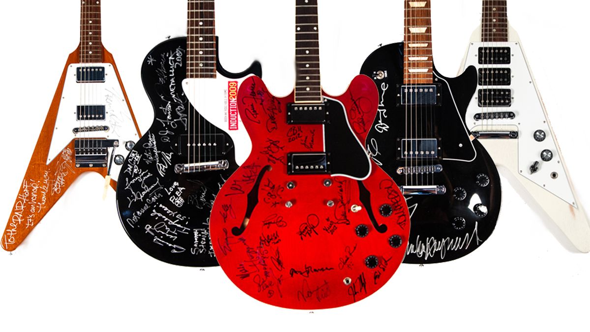 Signed electric guitars