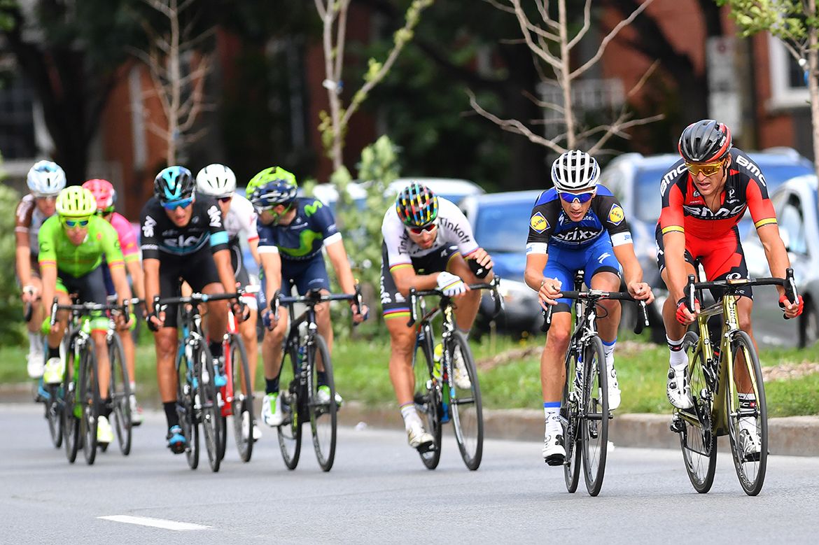 Greg Van Avermaet leads the front group