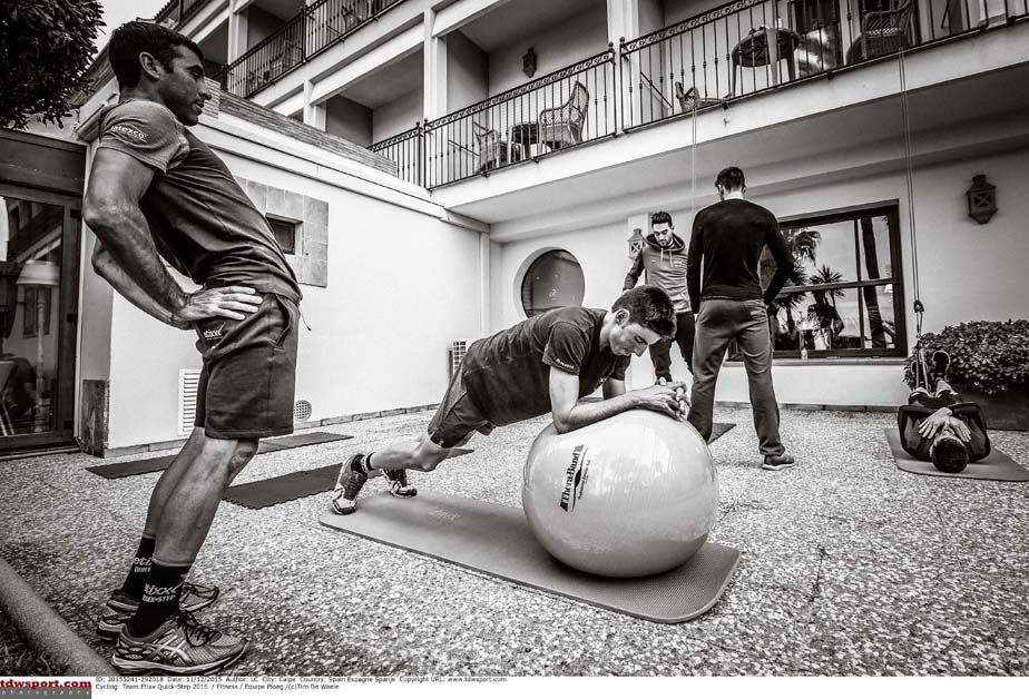 The team work on their cores