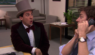 The Office Steve Carell in a top hat