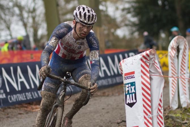 Logan Owen racing as a U23 this year at Euro 'Cross Camp. 2013 is his third Euro campaign with Geoff Proctor.