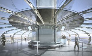 Inside British Airways i360 glass dome