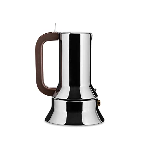 Alessi 9090/1 - Design Stovetop Espresso Coffee Maker, 18/10 Stainless Steel, Mirror Polished, 1 Cup