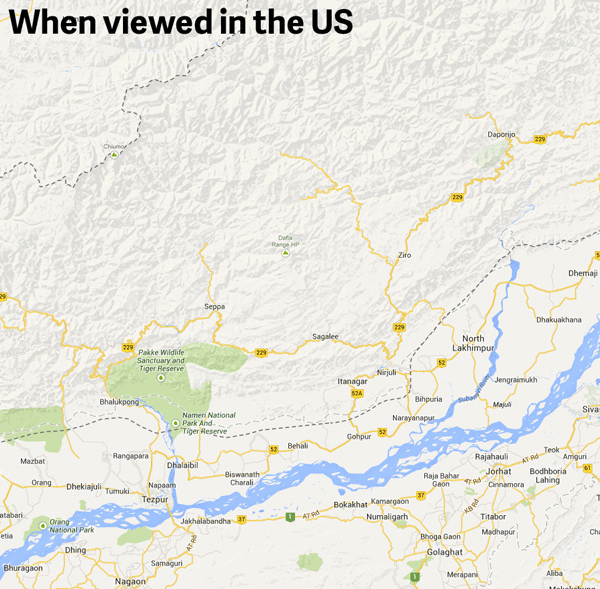 Google Maps changes China&amp;#039;s borders based on its viewers&amp;#039; locations