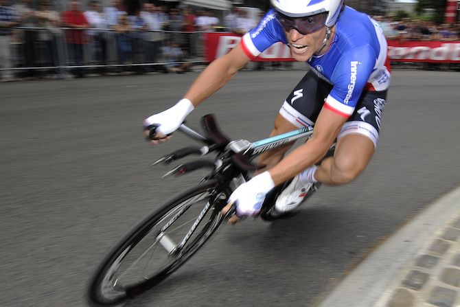 In time trial mode at the prologue of the 2012 Tour de France