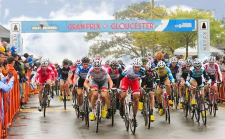 Christian Heule (Cannondale) leads out an international field at the Gloucester Brewer&rsquo;s Cup