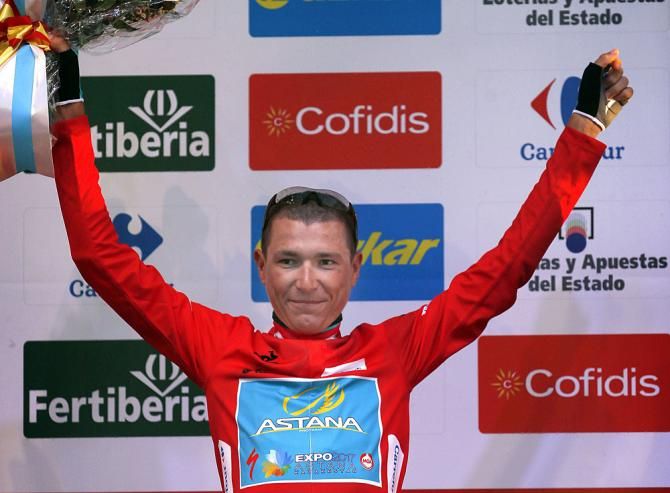 Janez Brajkovic (Astana) donned a Grand Tour leader's jersey seven years after he last held one.