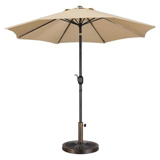 A Yaheetech 9FT Garden Table Umbrella with 30lb Base