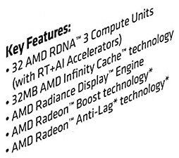 Alleged tech specs for the AMD RX 7600