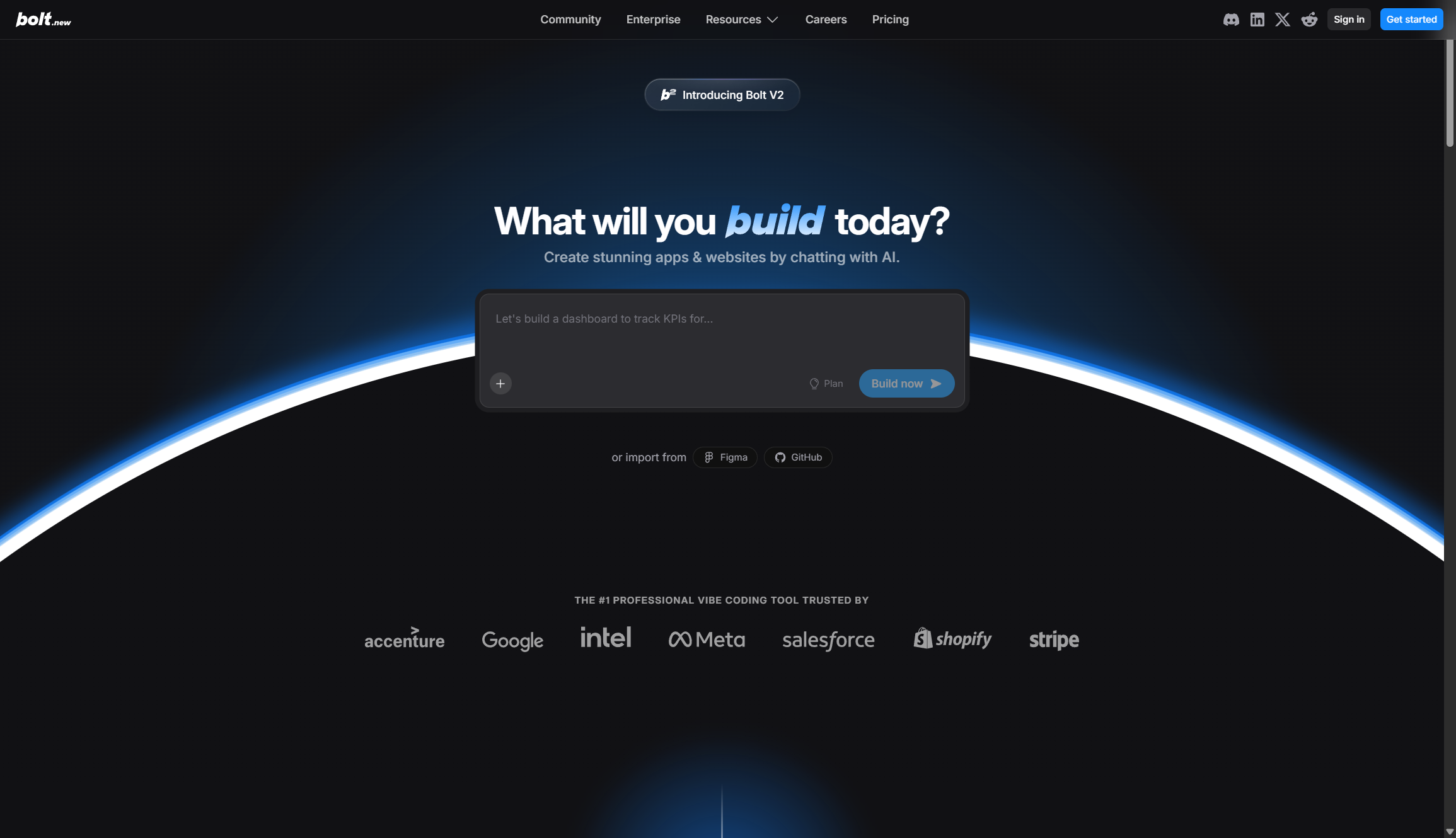 screenshot of vibe coding platform being used