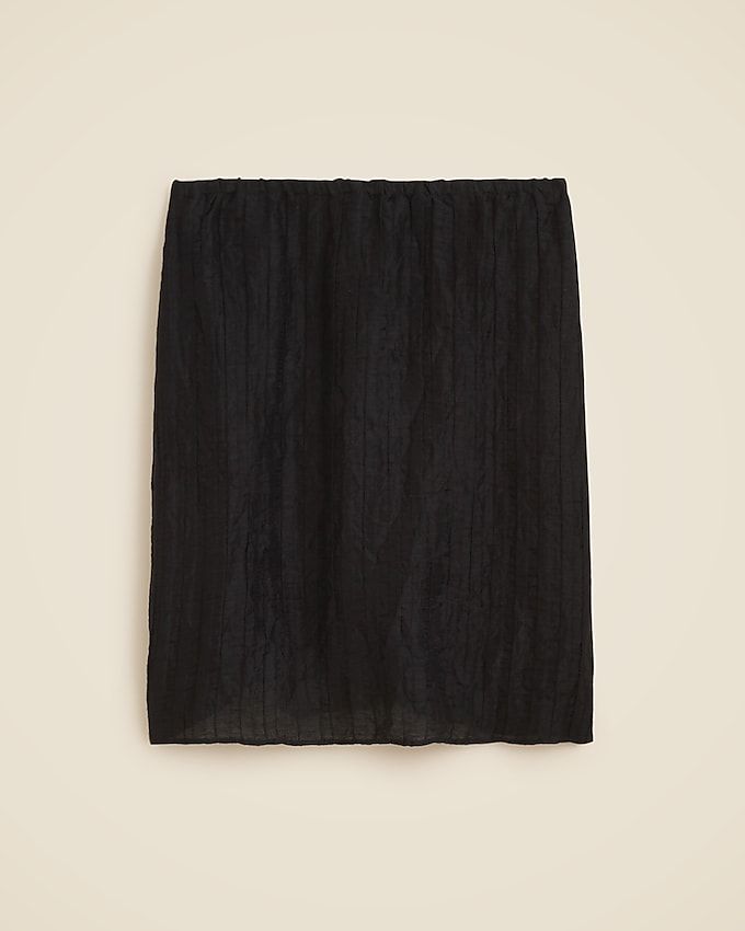 Textured Linen-Blend Skirt