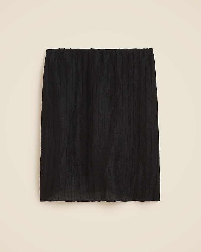 Textured linen mixed skirt